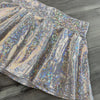 SALE - LARGE - 13" Skater Skirt - Silver Holographic Shattered Glass - Peridot Clothing