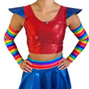 Rainbow Girl Costume – 4-Piece Set with Arm & Calf Sleeves