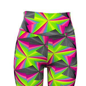 SALE - SMALL Optima Neon High-Waisted Ruched Leggings Pants