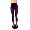 SALE - Dark Purple Velvet Crossover Scrunch Leggings