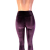 SALE - Dark Purple Velvet Crossover Scrunch Leggings