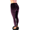 SALE - Dark Purple Velvet Crossover Scrunch Leggings