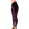 SALE - Dark Purple Velvet Crossover Scrunch Leggings