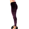 SALE - Dark Purple Velvet Crossover Scrunch Leggings
