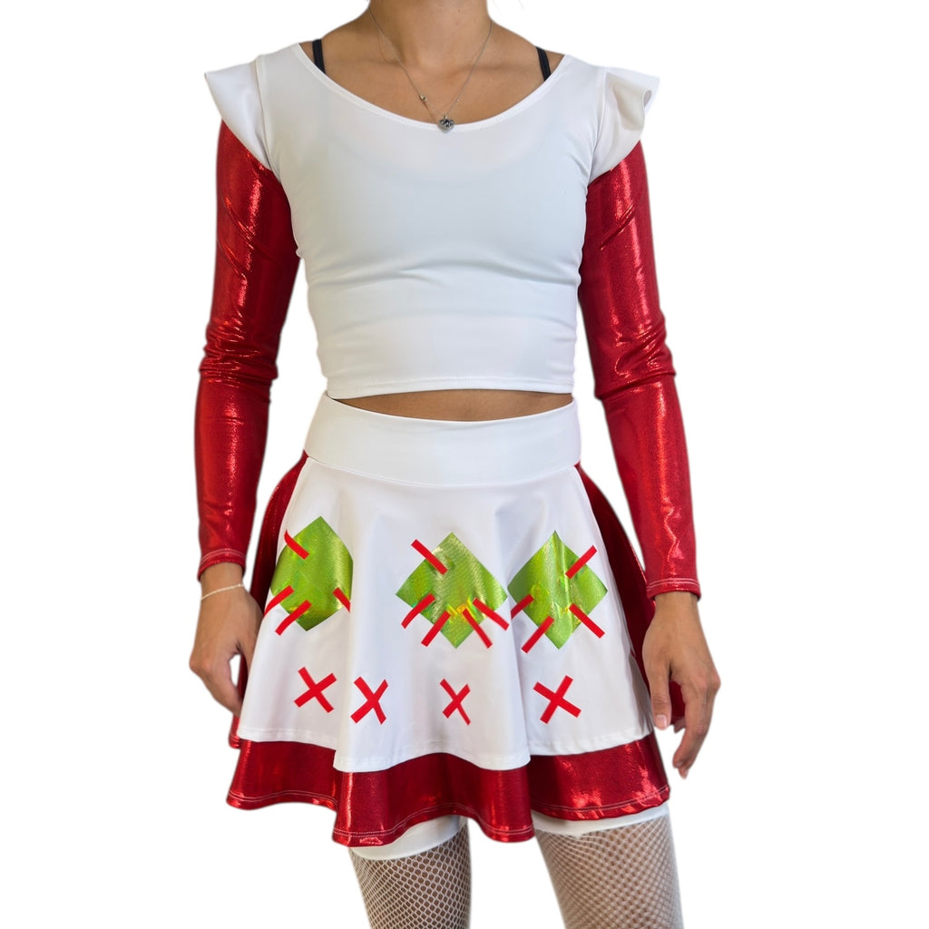 Strawberry Girl Costume – 2-Piece Skater Set (Thigh-Highs Not Included)
