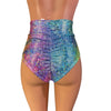 SALE - MEDIUM - Rainbow Avatar Ruched Hot Pants Bikini w/ Waistband - Peridot Clothing