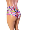 SALE - Rainbow Circles High Waisted Scrunch Bikini Hot Pants - Peridot Clothing
