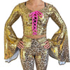 Fierce Feline Costume – Leopard Print Bell Sleeve Top & Legging Set