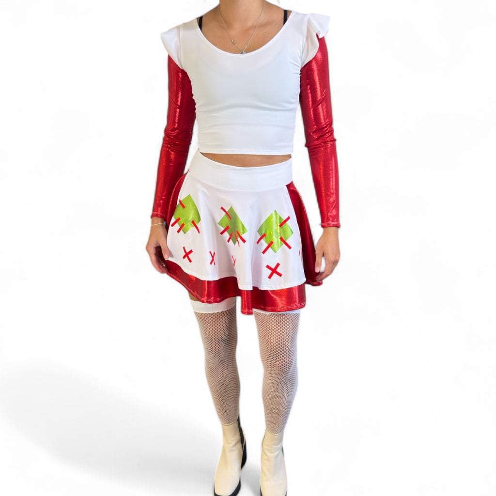 Strawberry Girl Costume – 2-Piece Skater Set (Thigh-Highs Not Included)