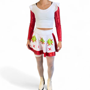 Strawberry Girl Costume – 2-Piece Skater Set (Thigh-Highs Not Included)