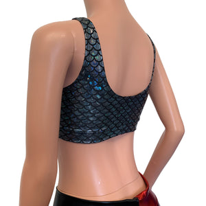 Mermaid Scales Bralette Holographic - Peridot Clothing