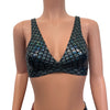 Mermaid Scales Bralette Holographic - Peridot Clothing