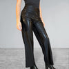 Black Mystique Straight Leg Relaxed Fit Pants - Peridot Clothing