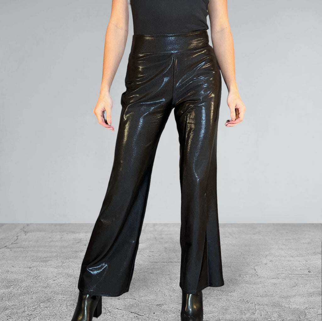 Black Mystique Straight Leg Relaxed Fit Pants - Peridot Clothing