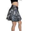 Pleated Skater Skirt - Holo Splatter - Peridot Clothing