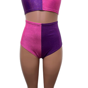 Cheshire Rave Outfit - Pink/Purple Sparkle Festival Set - Peridot Clothing