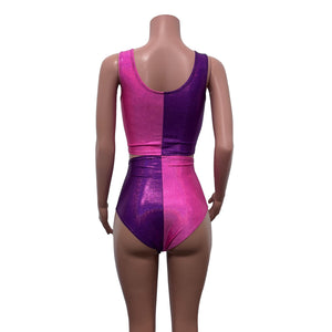 Cheshire Rave Outfit - Pink/Purple Sparkle Festival Set - Peridot Clothing