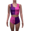 Cheshire Rave Outfit - Pink/Purple Sparkle Festival Set - Peridot Clothing