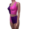 Cheshire Rave Outfit - Pink/Purple Sparkle Festival Set - Peridot Clothing