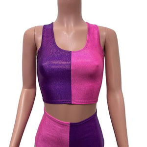 Cheshire Rave Outfit - Pink/Purple Sparkle Festival Set - Peridot Clothing