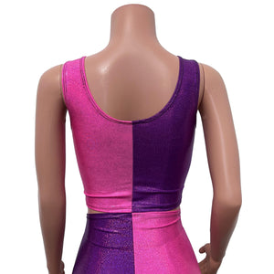 Cheshire Rave Outfit - Pink/Purple Sparkle Festival Set - Peridot Clothing