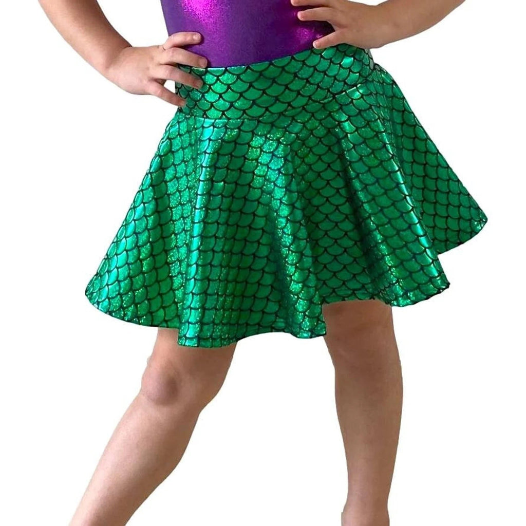 Children's Mermaid Scales Skater Skirt | Many Colors - Peridot Clothing