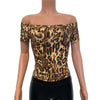 Cold Shoulder Top - Leopard - Peridot Clothing