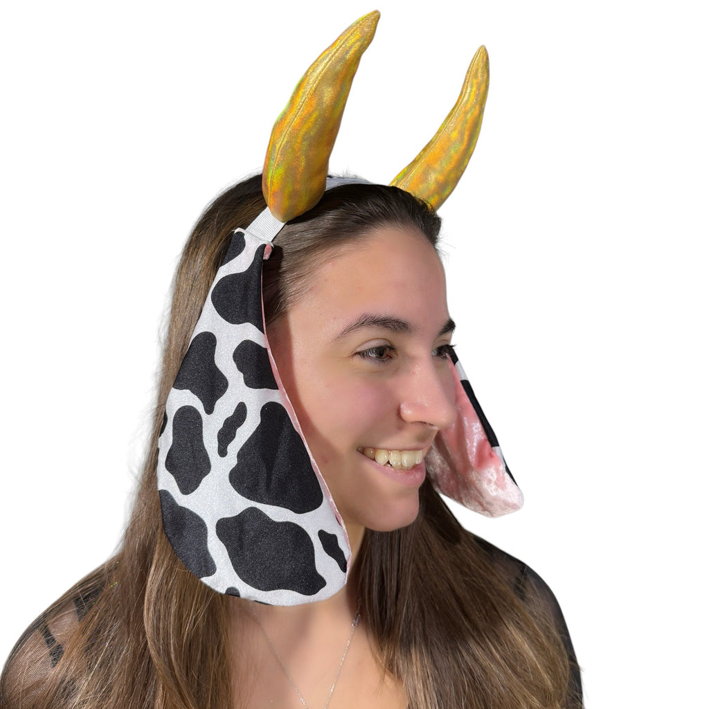 Cow Ears Headband NONSLIP for Cosplay, Animal Costumes | Adult or Child