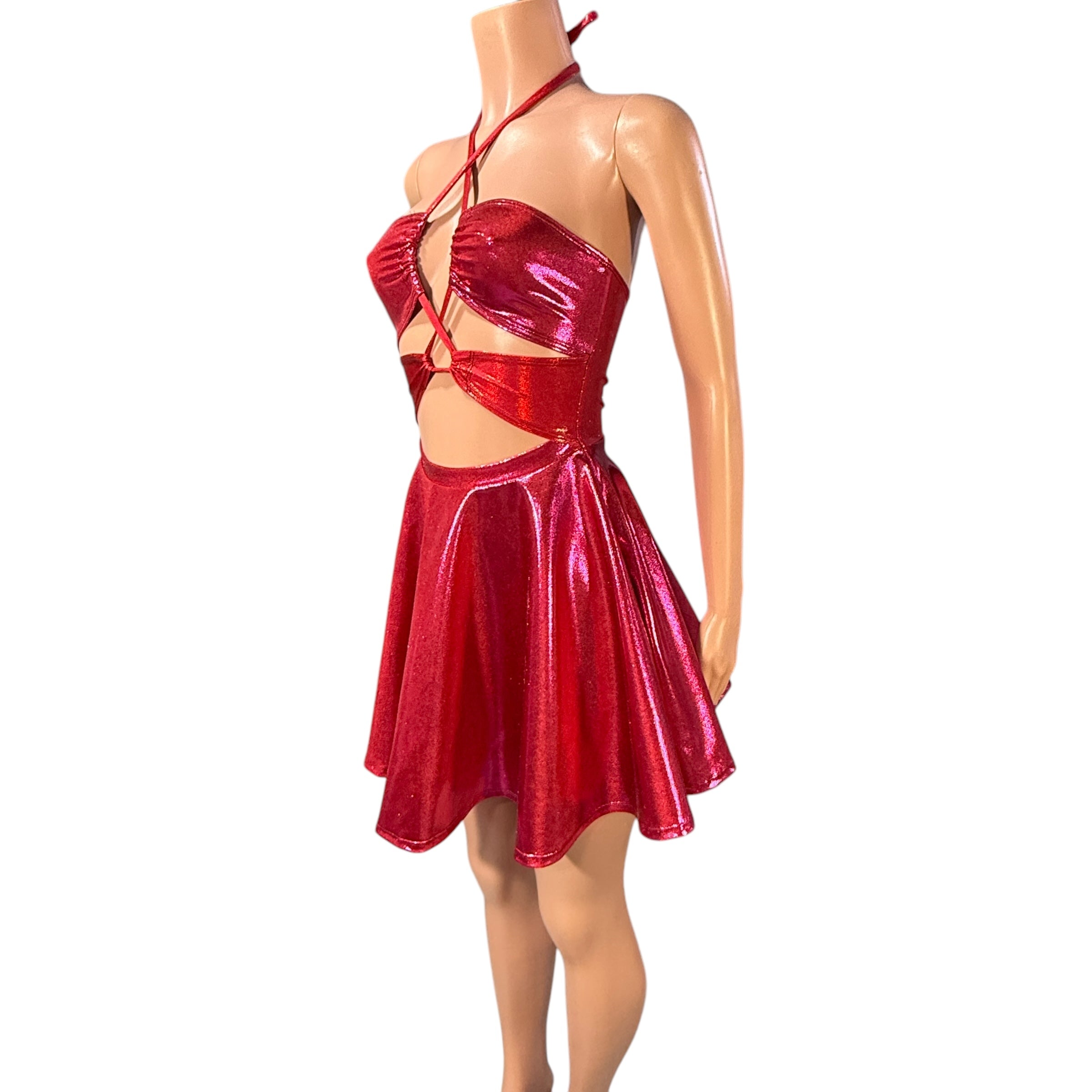 dark pink halter dress Pretty Hot Pink Dress - Ruffled Dress - Mini Halter Dress