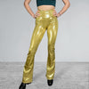 Crossover V-Waist Bootcut Flare Pants - Gold Mystique - Peridot Clothing