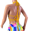 Star Micro String Bikini Top in Gold Opal Holographic