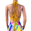 Star Micro String Bikini Top in Gold Opal Holographic