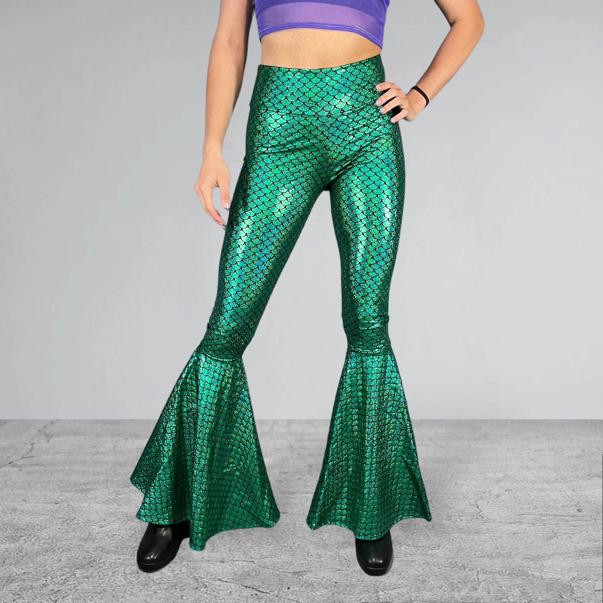 Mermaid flare pants plus size best sale