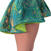 Hi-Lo Flip Skirt in Jade Shattered Glass and Lime Holographic