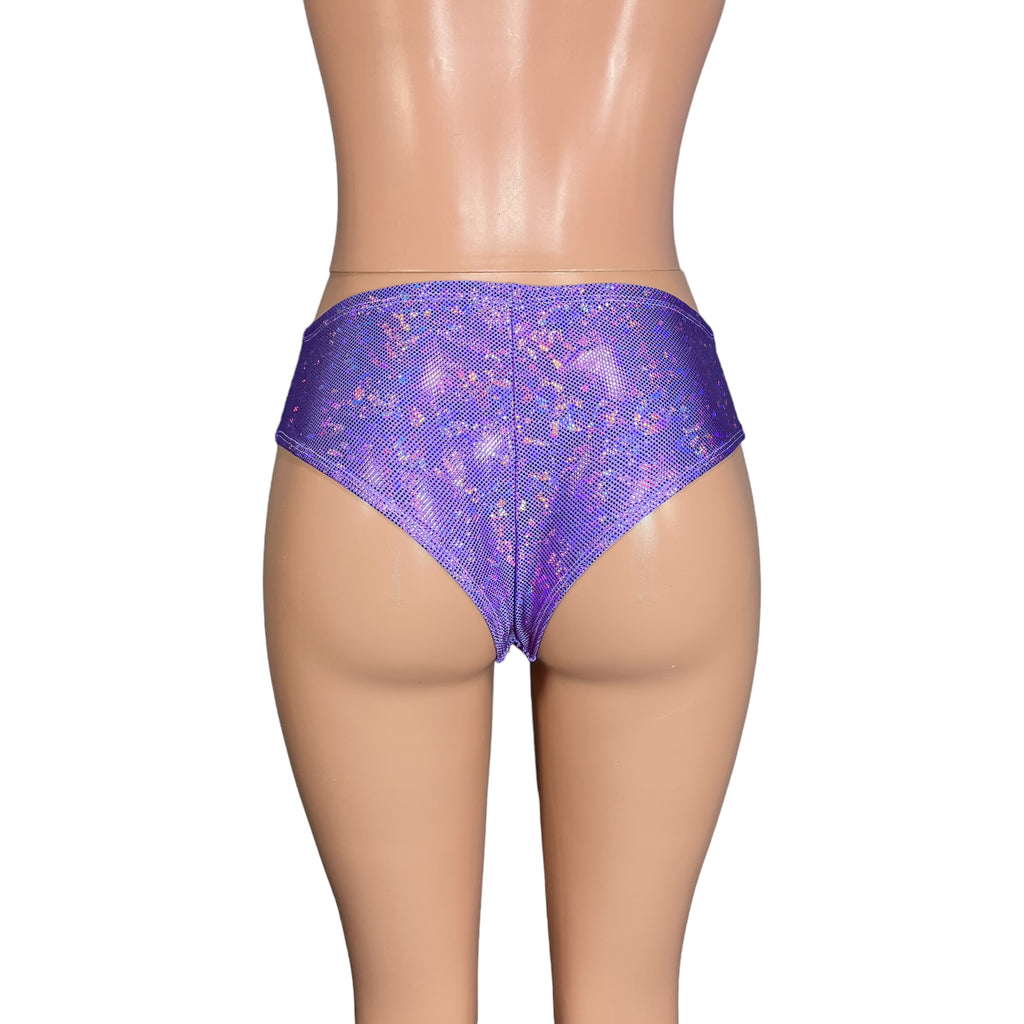 Lavender Shattered Glass Cheeky Bikini Bottom