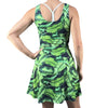 Hawaiian Leaves A-line Mini Dress w/Pockets