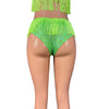 Neon Lime Green Fringe Cheeky Low-Rise Bikini