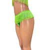 Neon Lime Green Fringe Cheeky Low-Rise Bikini