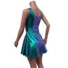Lace-Up Open-Front Dress - Mermaid Holographic - Peridot Clothing