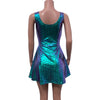 Lace-Up Open-Front Dress - Mermaid Holographic - Peridot Clothing