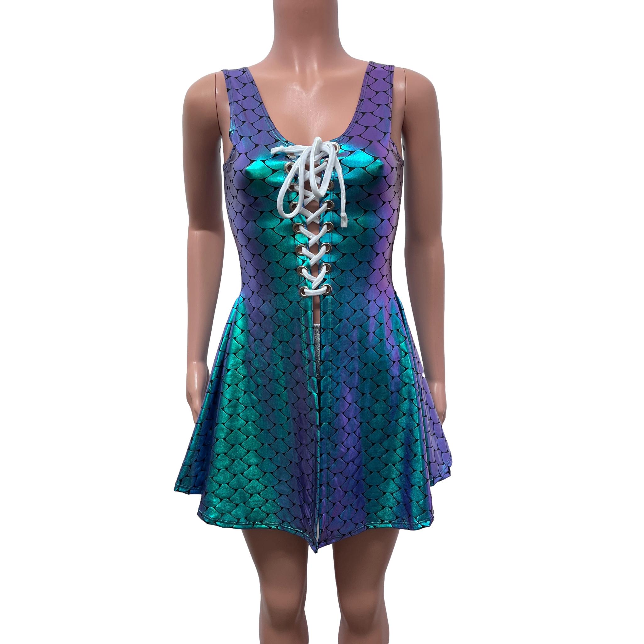 lace up front dress Lace-Up Open-Front Dress