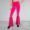 Bell Bottoms Flares - Neon Hot Pink Velvet - Choose Your Rise - Peridot Clothing