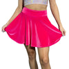 Skater Skirt - Neon Hot Pink Velvet - Peridot Clothing