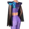 Bowie Sleeve Bolero Top - Oil Slick with Black Mesh