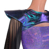 Bowie Sleeve Bolero Top - Oil Slick with Black Mesh