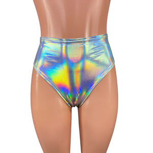 High Thigh Bikini Bottom in Silver Metallic for New Orleans Pussyfooters