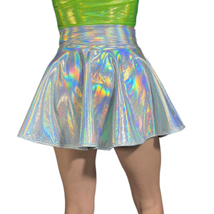 SALE - 3XL or 4XL - Opal Holographic Skater Skirt