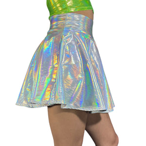 Skater Skirt - Opal Holographic Iridescent - Peridot Clothing