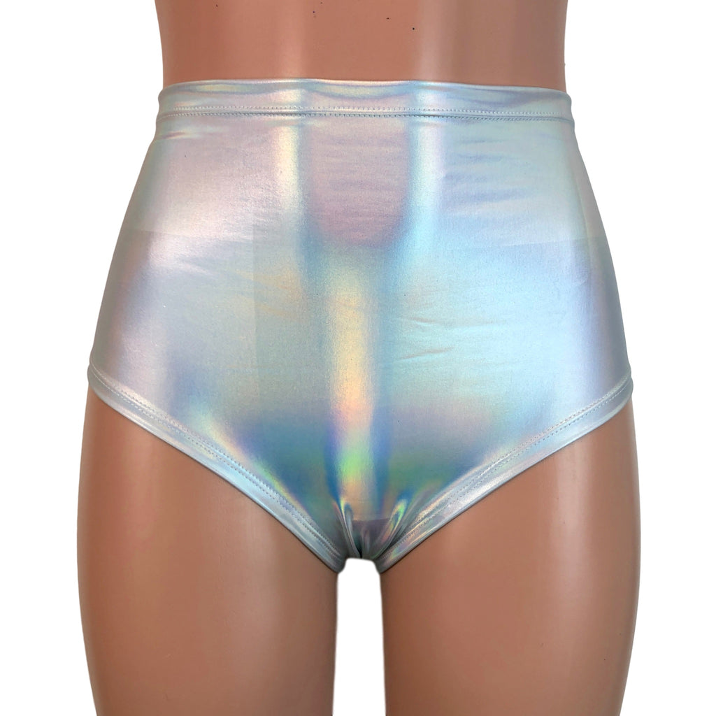 Ruched Bikini Hot Pants in Silver Metallic for New Orleans Pussyfooters