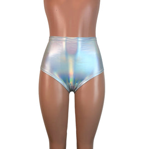 Ruched Bikini Hot Pants in Silver Metallic for New Orleans Pussyfooters